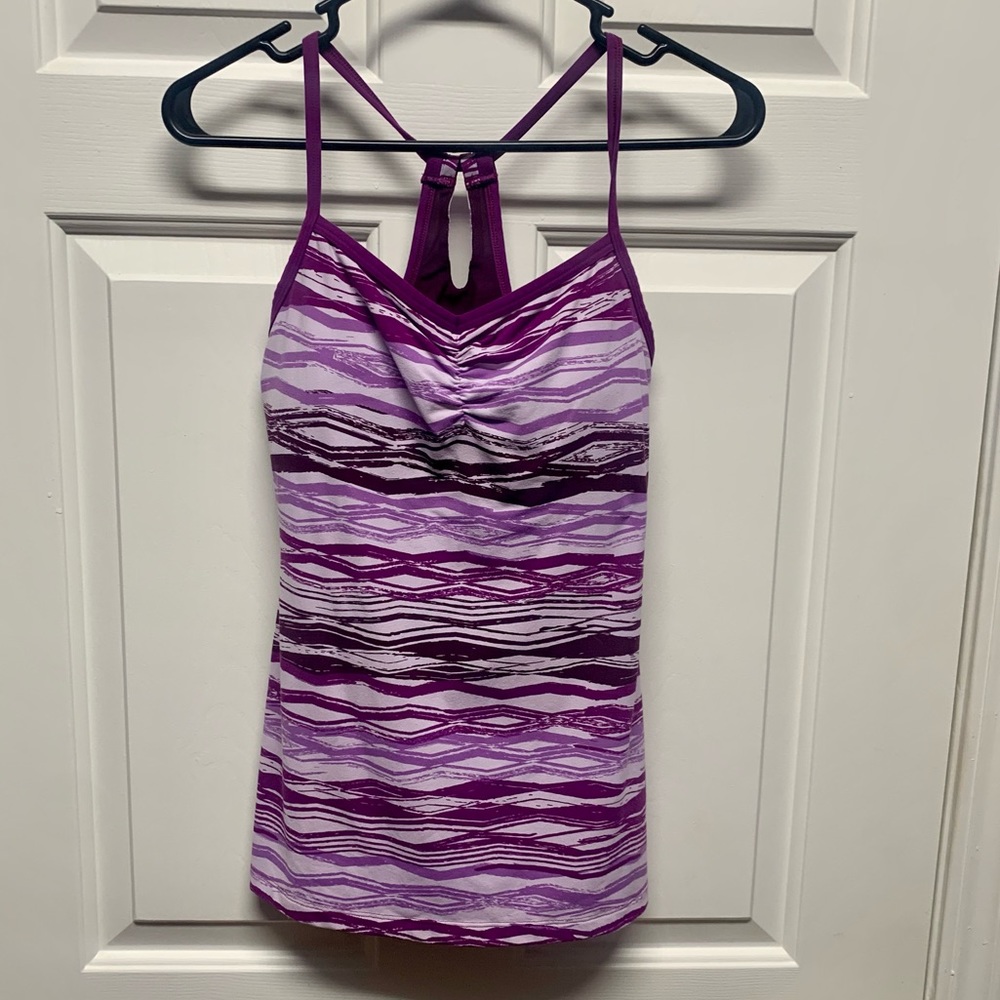 💜 Cute Key Hole Gym Tank Top W/ Padded Bra